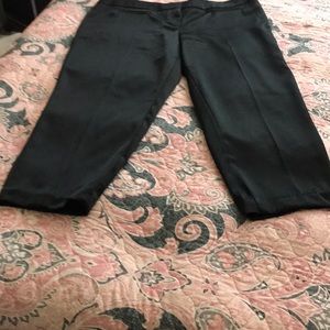 Black Satin Like Black Pants with 2 Front Pockets